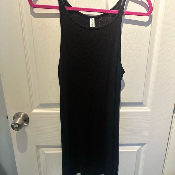 ATHLETA Well Rested Rib Sleep Dress XXS Small BLACK Soft Tank Nightgown Lounge - Picture 5 of 8